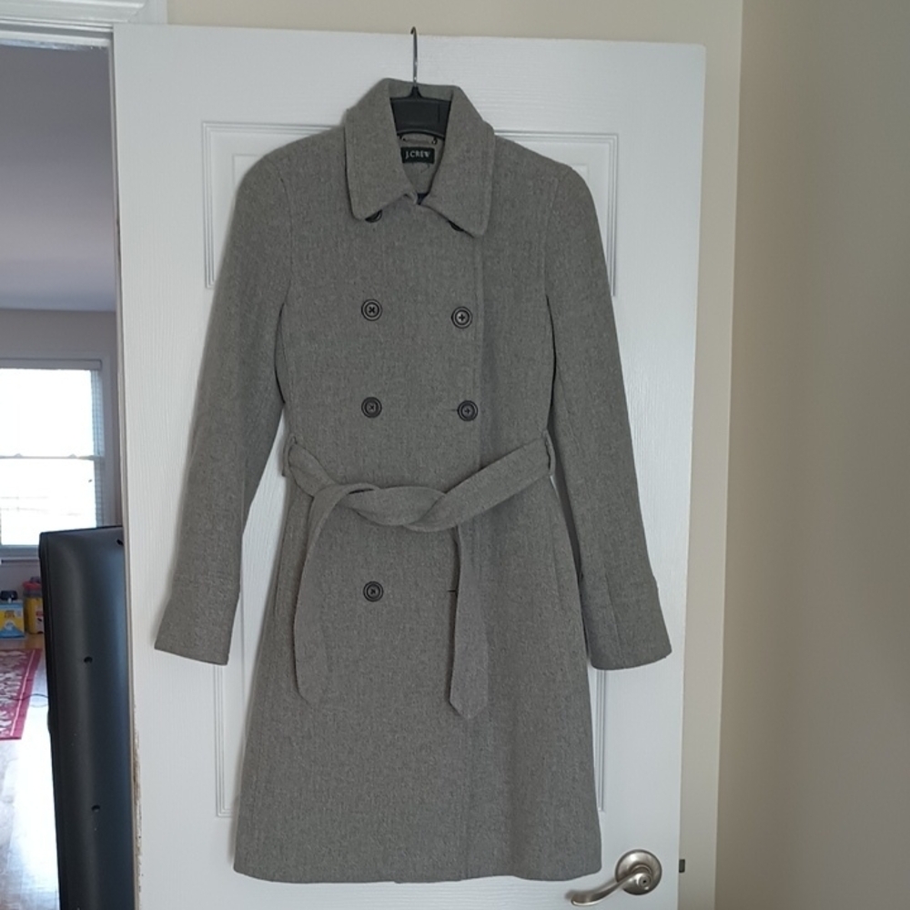 J.Crew Gray Double-Breasted Coat